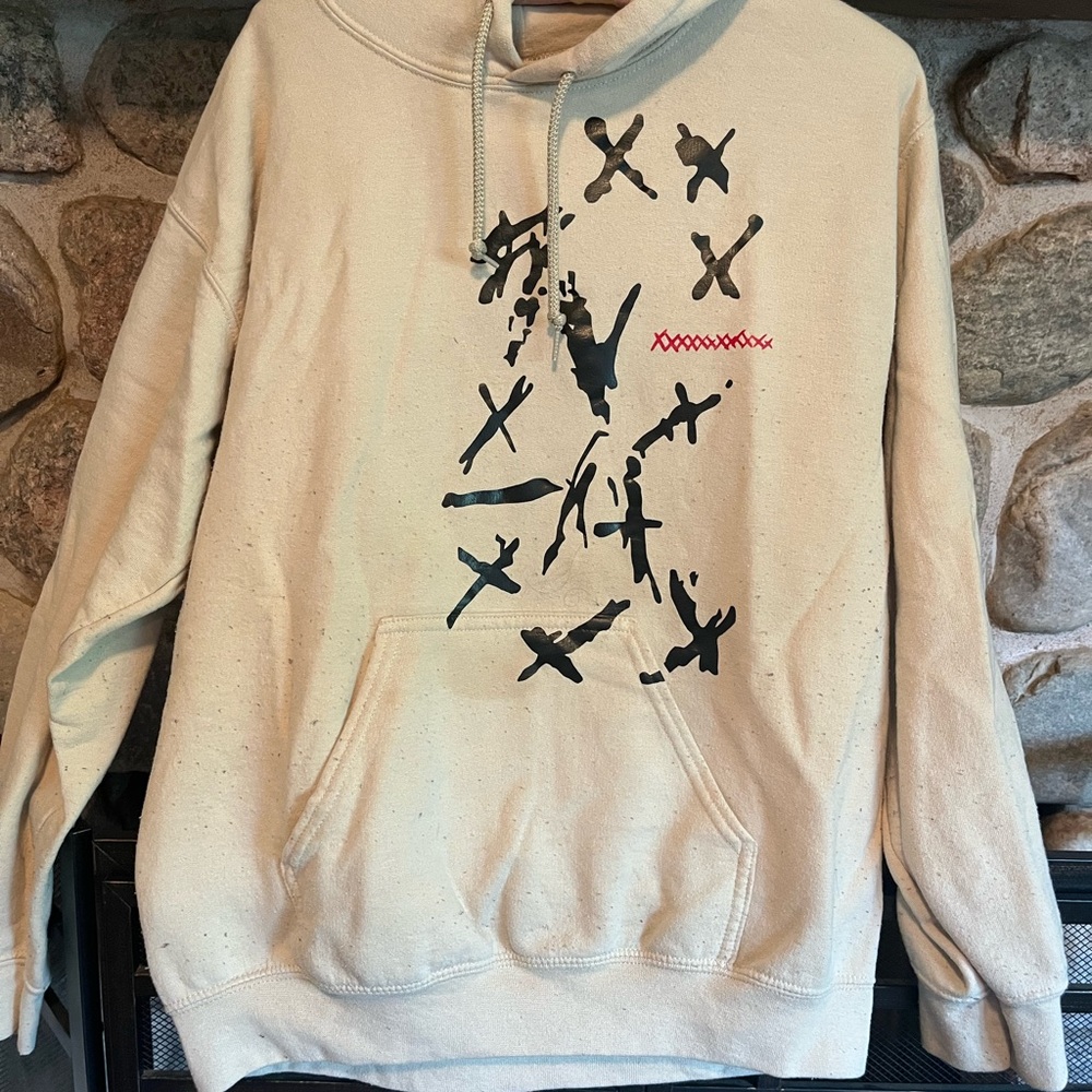Custom Made XXX Bad Vibes Forever Beige Hoodie with